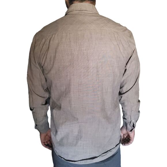 American Rag Shirt Men's M Denim Cowboy Cut Button Pockets Long Sleeve Cotton - Picture 2 of 7